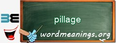 WordMeaning blackboard for pillage